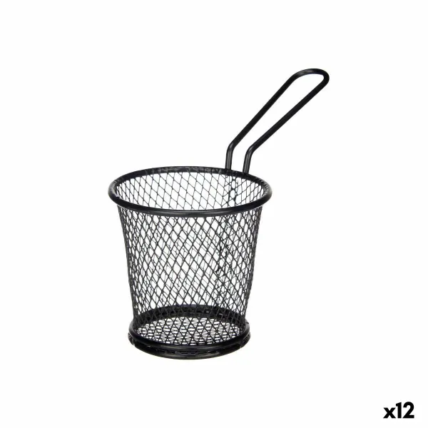 Tarjoilukori Kinvara Musta Metalli 15 x 11,5 x 8 cm 16 x 11,5 x 8 cm (12 osaa)