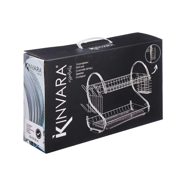 Virtuves Trauku Žāvētājs Kinvara Balts 45,5 x 24,5 x 37,5 cm 40 x 11,5 x 26,5 cm