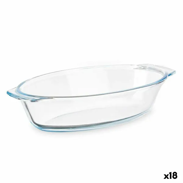 Serving Platter Vivalto Transparent Borosilicate Glass 700 ml 23,6 x 5,3 x 13 cm With handles (18 Units)