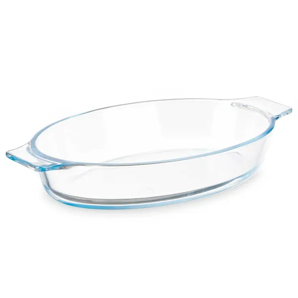 Pasniegšanas Plate Vivalto Caurspīdīgs Borosilikāta glāze 800 ml 27 x 4,5 x 15,8 cm Ar rokturiem (18 gb.)