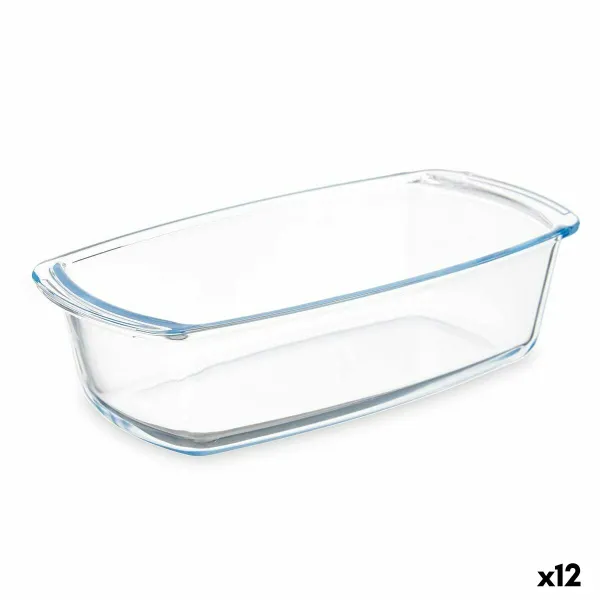 Serviravimo Lėkštė Vivalto Skaidrus Borosilikatinis stiklas 1,6 L 27 x 7,2 x 14 cm Su rankenomis (12 vnt.)