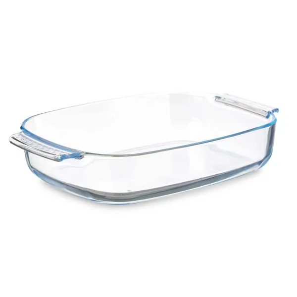 Serving Platter Vivalto Transparent Borosilicate Glass 3,8 L 38 x 6,5 x 25,4 cm With handles (6 Units)