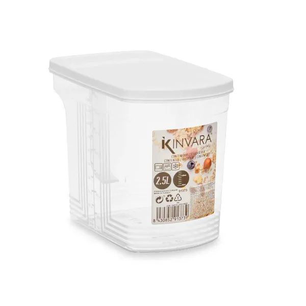 Pārtikas konservēšanas trauks Kinvara Pelēks Caurspīdīgs 2,5 L 20,5 x 17 x 13 cm (24 gb.)