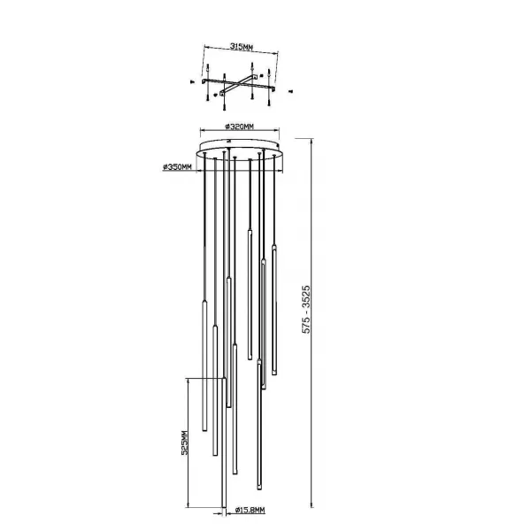 Pendant lamp MOD236PL-L54BS3K