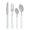 Набор столовых приборов Kinvara Белый Серебристый Нержавеющая сталь Пластик 22,5 x 37,5 x 4,5 cm 23 x 38 x 5 cm (6 штук)