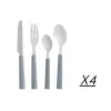 Cutlery Set Kinvara Grey Silver Stainless steel Plastic 22,5 x 37,5 x 4,5 cm (6 Units)