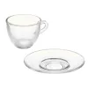 Puodelis su lėkšte Vivalto Skaidrus stiklas 85 ml (6 vnt.)