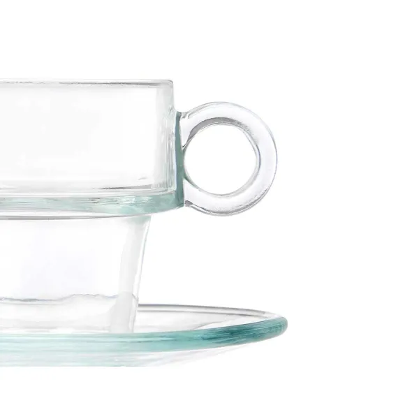 Kuppi ja lautanen Vivalto Läpinäkyvä Lasi 90 ml (6 osaa)