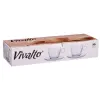 Чашка с тарелкой Vivalto Прозрачный Cтекло 170 ml (6 штук)