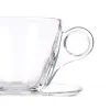 Чашка с тарелкой Vivalto Прозрачный Cтекло 170 ml (6 штук)