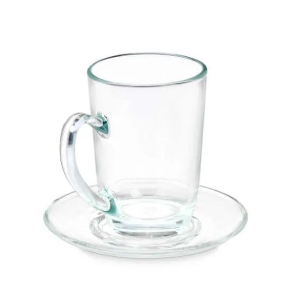 Чашка с тарелкой Vivalto Прозрачный Cтекло 200 ml (6 штук)
