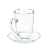 Чашка с тарелкой Vivalto Прозрачный Cтекло 200 ml (6 штук)