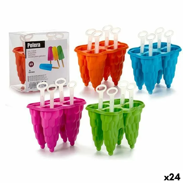 Ice-cream Mould Blue Green Orange Fuchsia Plastic 8,5 x 12,5 x 12 cm 12 x 13 x 8,5 cm (24 Units)