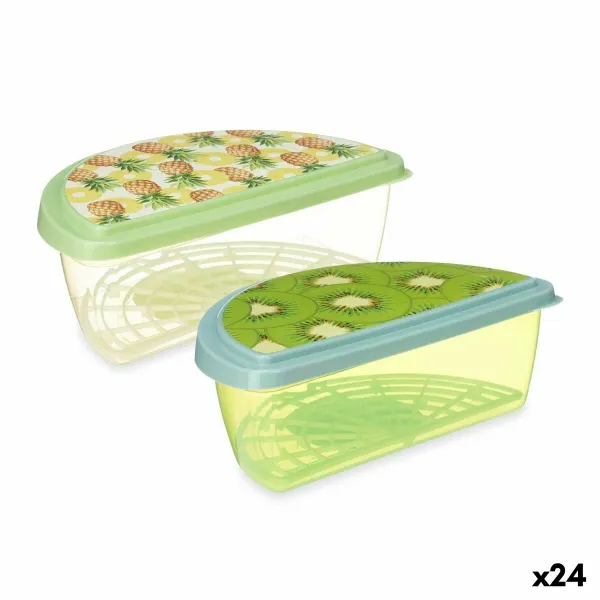 Pusdienu kastīte Leknes Plastmasa Ananāss Kivi 1,2 L Auglis (24 gb.)