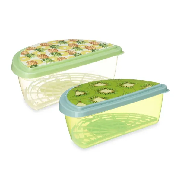 Pusdienu kastīte Leknes Plastmasa Ananāss Kivi 1,2 L Auglis (24 gb.)