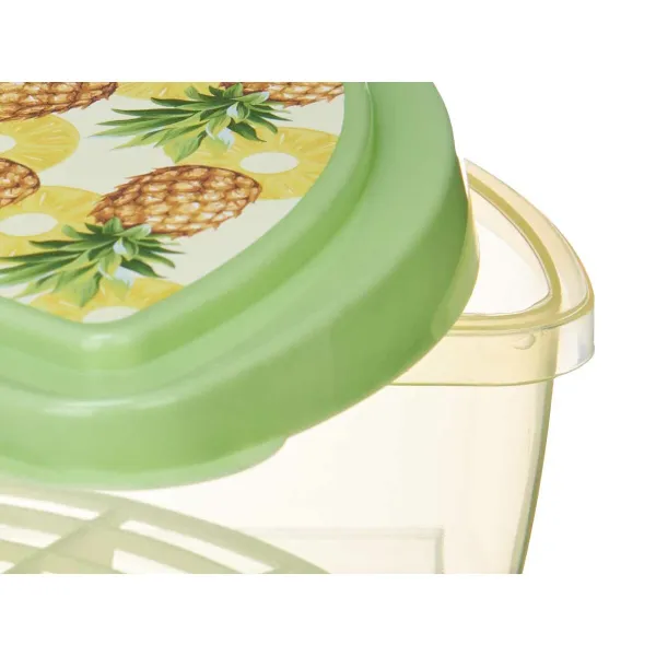 Lunch box Leknes Plastic Pineapple Kiwi 1,2 L Fruit (24 Units)