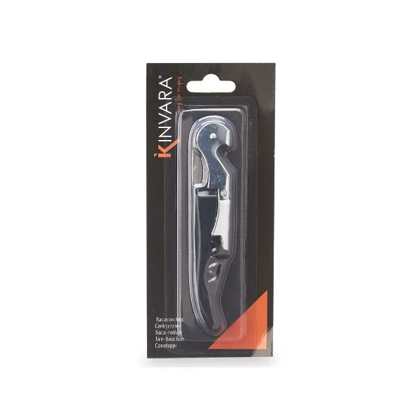 Corkscrew Kinvara Stainless steel Plastic 5 x 1,3 x 2,2 cm 12 x 1,3 x 2,5 cm (12 Units)