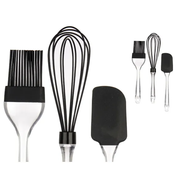 Set of Kitchen Utensils Kinvara Silicone Plastic 14,5 x 29 x 5 cm 15,5 x 34 x 6 cm Bakery (8 Units)