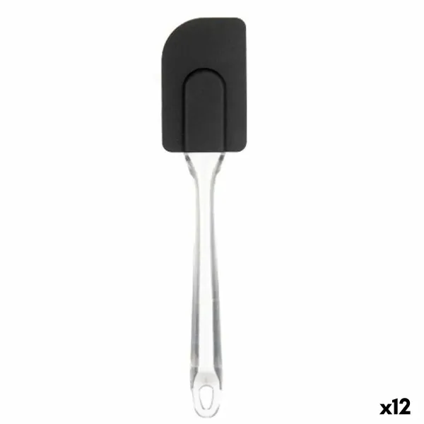 Virtuves Špakteļlāpstiņa Kinvara Melns Caurspīdīgs Silikona Plastmasa 5 x 23,5 x 2 cm 5 x 24 x 2 cm (12 gb.)