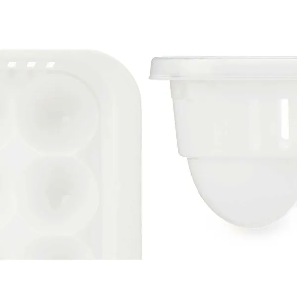 Kiaušinio dėklas Kinvara Balta Skaidrus Plastmasinis 17,5 x 7 x 28,5 cm (12 vnt.)
