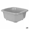 Тазик Kinvara Серый Пластик 11 L (12 штук)