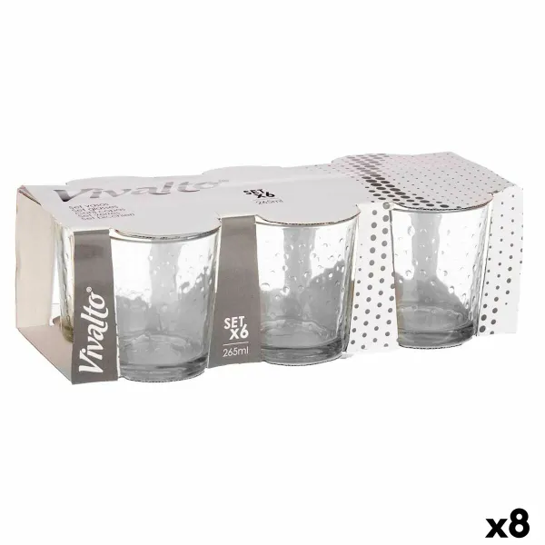 Набор стаканов Vivalto Прозрачный Cтекло Очки 265 ml (8 штук)