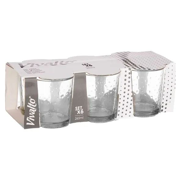 Набор стаканов Vivalto Прозрачный Cтекло Очки 265 ml (8 штук)