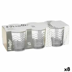 Lasisetti Vivalto Läpinäkyvä Lasi Aallot 265 ml (8 osaa)