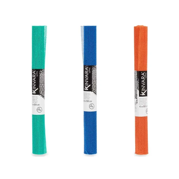 Non-slip Mat Kinvara Green Purple Orange Rubber 45 x 0,1 x 100 cm 4,5 x 45 x 4,5 cm (12 Units)