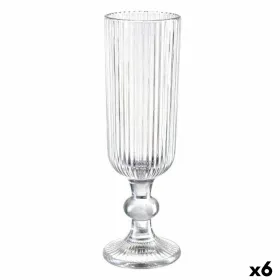 Samppanjalasi Vivalto Läpinäkyvä Lasi 160 ml Raidat (6 osaa)