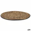Table Mat Kinvara Black Cotton Marine algae 35 x 0,6 x 35 cm (24 Units)