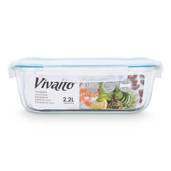 Padažinė Vivalto Skaidrus Silikoninis polipropileno Borosilikatinis stiklas 2,2 L (6 vnt.)