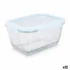 Lunch box Vivalto Transparent Silicone polypropylene Borosilicate Glass 950 ml (12 Units)