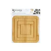 Galda paliktnis Kinvara Dabisks Bambuss Kvadrāta 19 x 1 x 19 cm 18,7 x 1 x 18,7 cm (24 gb.)