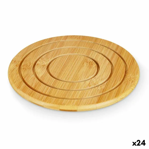 Galda paliktnis Kinvara Dabisks Bambuss Apaļš 19 x 1 x 19 cm (24 gb.)