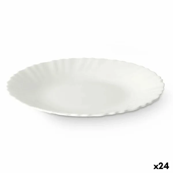 Блюдо для десертов Vivalto Белый Опаловое стекло 19 x 2 x 19 cm (24 штук)