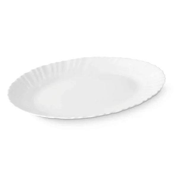 Serving Platter Vivalto White Opaline glass 34 x 2,5 x 25 cm 35 x 2,5 x 25 cm (18 Units)