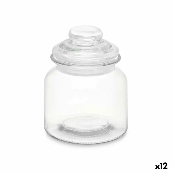 яс Vivalto Прозрачный 600 ml С крышкой (12 штук)