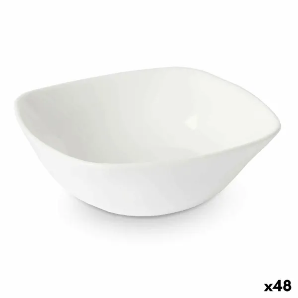 Užkandžių indai Vivalto Balta Opalinis stiklas Kvadratai 11 x 4 x 11 cm (48 vnt.)