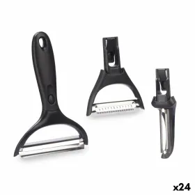Набор овощечисток Kinvara Металл Нержавеющая сталь полипропилен ABS 14,5 x 22 x 2,5 cm Сменные насадки 3 Предметы (24 штук)