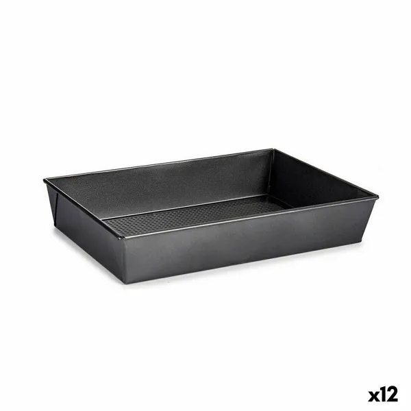 Stačiakampė liejimo forma Kinvara Tamsiai pilka Metalinis Anglies plienas 24 x 6,5 x 36,5 cm 36,5 x 6 x 24 cm (12 vnt.)