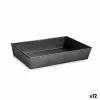 Suorakulmainen muotti Kinvara Tumman harmaa Metalli Hiiliteräs 24 x 6,5 x 36,5 cm 36,5 x 6 x 24 cm (12 osaa)