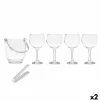 Ledus Spainis Vivalto Caurspīdīgs Metāls Stikls 14,5 x 12 x 12,5 cm 4x (10,5 x 20 cm) 36 x 21,5 x 23,5 cm Vīna glāzes (2 gb.)