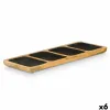 Поднос с отделением Gift Decor Чёрный 46 x 3 x 17 cm (6 штук)
