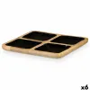 Поднос с отделением Gift Decor Чёрный 31 x 3 x 31 cm (6 штук)