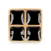 Поднос с отделением Gift Decor Чёрный 31 x 3 x 31 cm (6 штук)