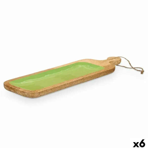 поднос для закусок Gift Decor Зеленый 50,7 x 3 x 14 cm (6 штук)