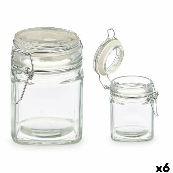 Стеклянная банка Vivalto Прозрачный 200 ml (6 штук)