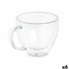 Tee- ja kahvikuppi Vivalto Läpinäkyvä Borosilikaattilasi 140 ml (6 osaa)