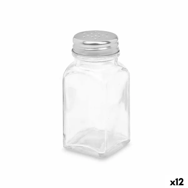 Suola-astia Vivalto Läpinäkyvä Metalli Lasi 4 x 9 x 4 cm (12 osaa)